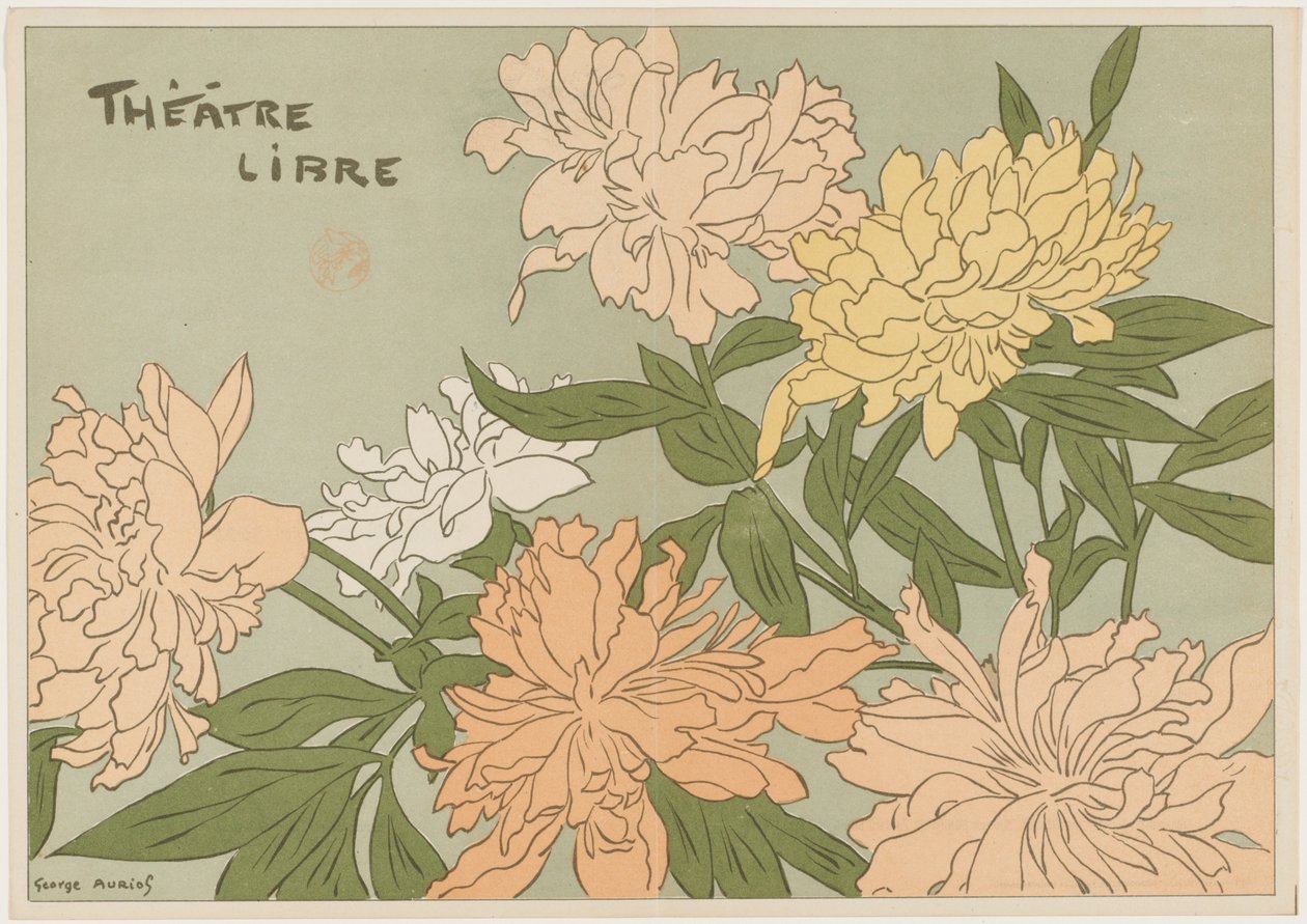برنامج Myrane و Les Chapons لمسرح ليبر 1889. بواسطة جورج اوريول