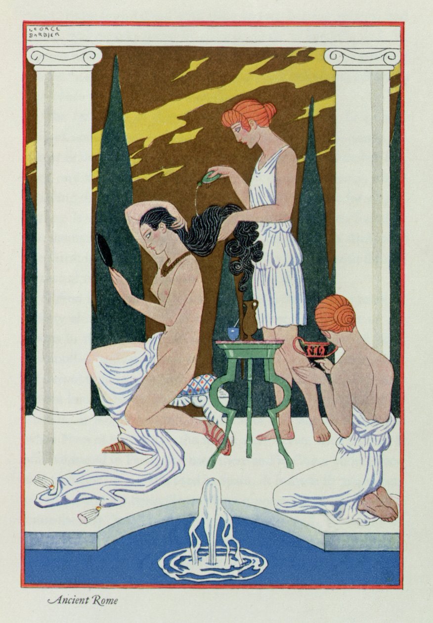 روما القديمة ، من "فن العطور" ، حانة. 1912 (طباعة pochoir) بواسطة جورج حلاق