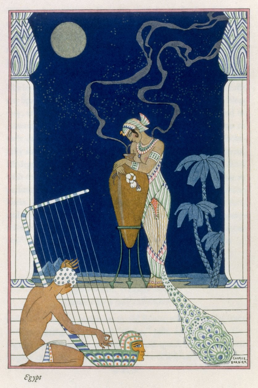 مصر ، من "فن العطور" ، حانة. 1912 (طباعة pochoir) بواسطة جورج حلاق