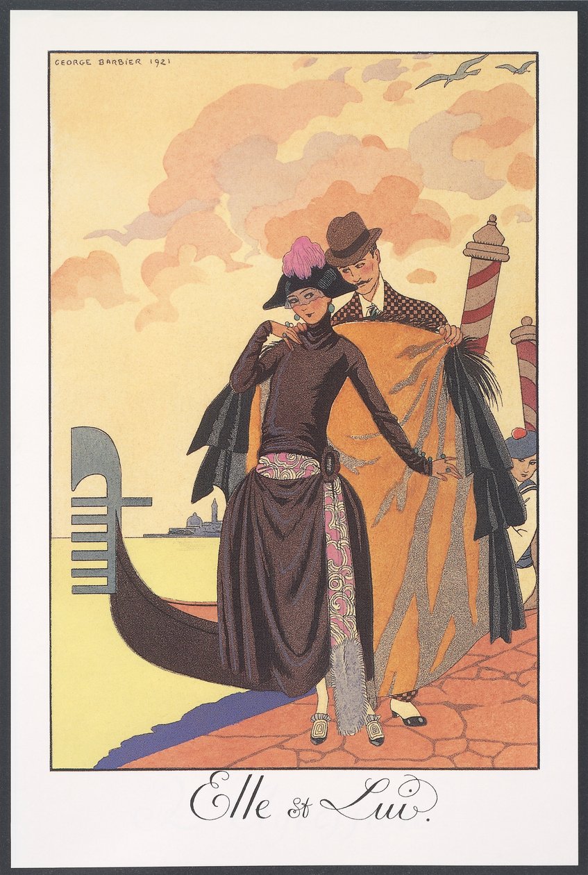 Falbalas et Fanfreluches، Almanac for 1924، Serenade، by George Barbier، print بواسطة جورج حلاق