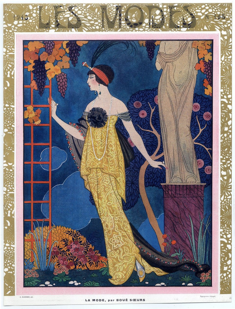 الغلاف الأمامي للوضعيات ؛ 1913 ؛ حانة. 1913 (نقش ملون) بواسطة جورج حلاق