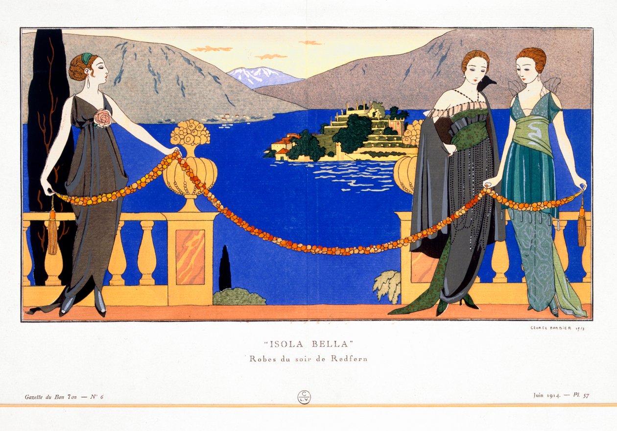 'Isola Bella' ، فساتين سهرة من تصميم Redfern ، 1914 بواسطة جورج حلاق