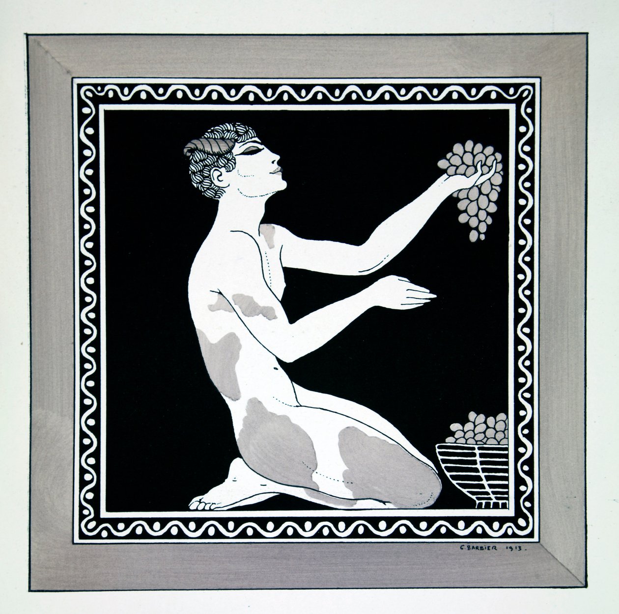 "ظهيرة فون" من سلسلة "تصاميم على رقصات فاسلاف نيجينسكي" (1889-1950). جورج باربييه (1882-1932)، طباعة الاستنسل بواسطة جورج حلاق