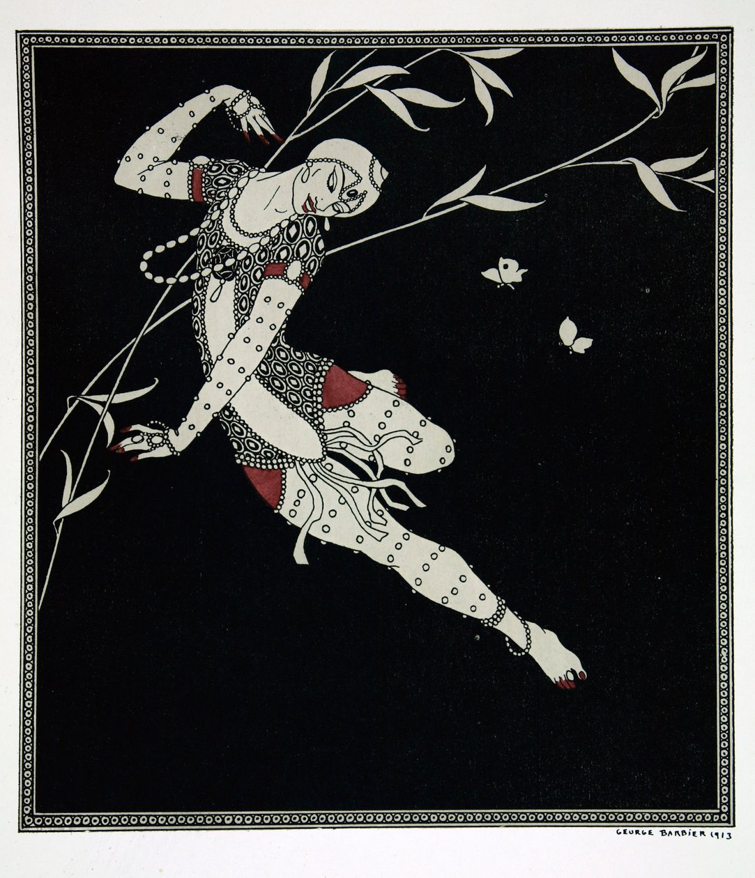 The Firebird ، من سلسلة "تصاميم على رقصات Vaslav Nijinsky" (1889-1950). جورج باربييه (1882-1932) ، طباعة استنسل بواسطة جورج حلاق