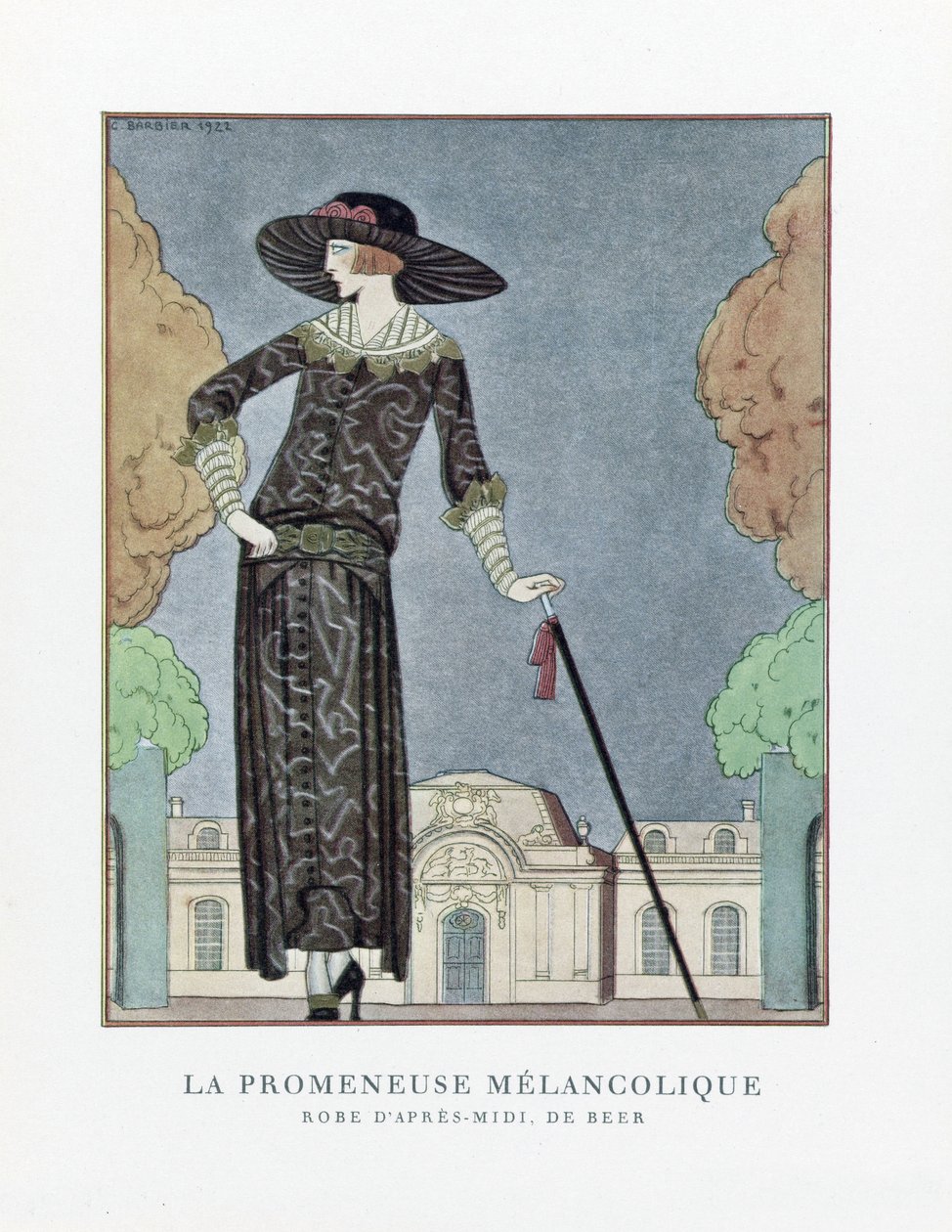 ووكر حزين ، حانة. 1922 (طباعة استنسل) بواسطة جورج حلاق