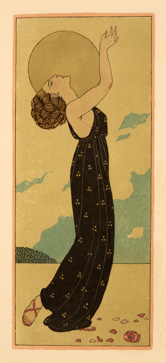 الألغاز، رسم توضيحي من Les Chansons de Bilitis، بقلم بيير لويس، الحانة. 1922 (طباعة الاستنسل) بواسطة جورج حلاق