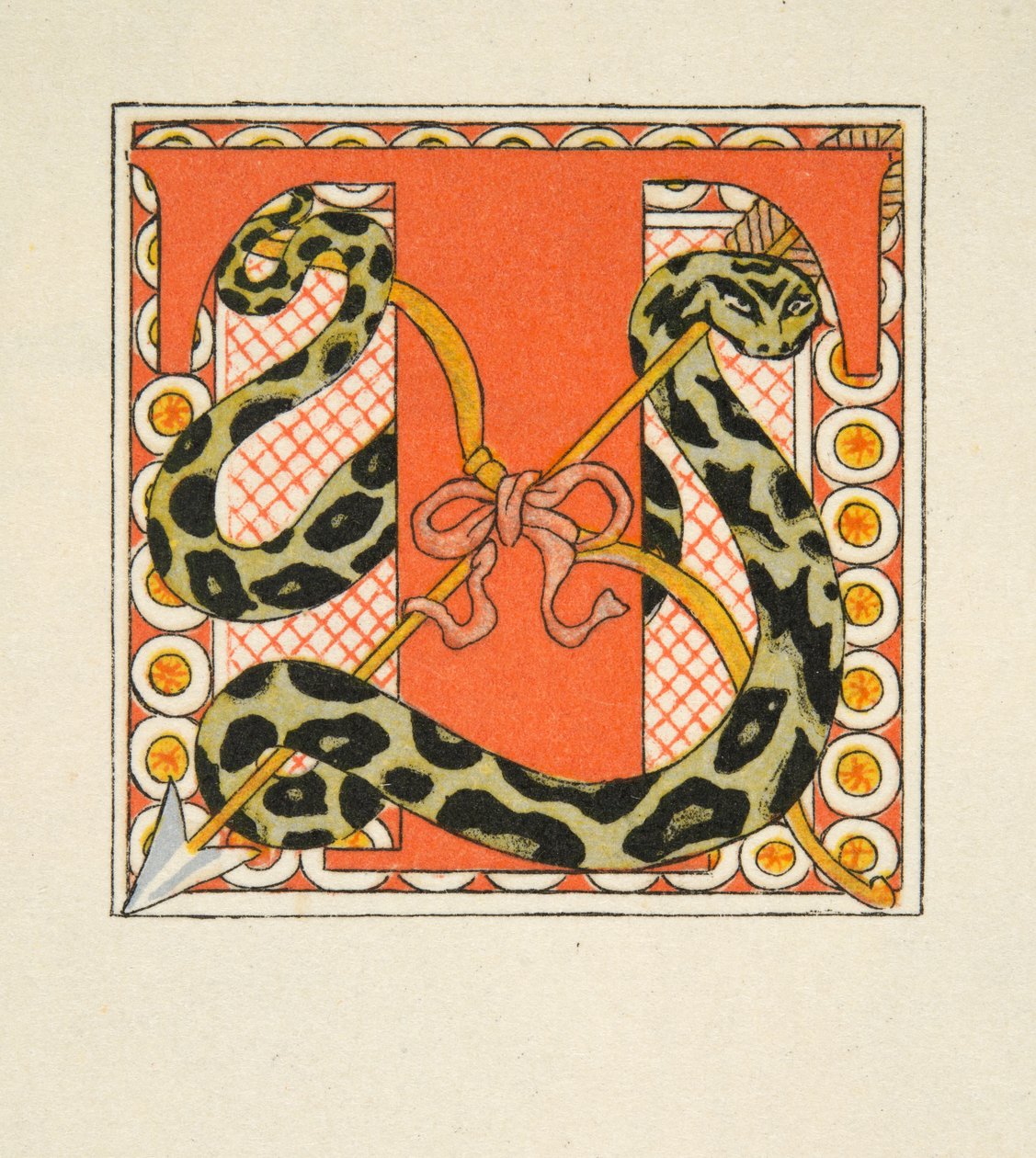 Letter "T" ، رسم توضيحي من "Les Liaisons Dangereuses" بقلم بيير تشودرلوس دي لاكلوس (1741-1803). 1934 (طباعة استنسل) بواسطة جورج حلاق