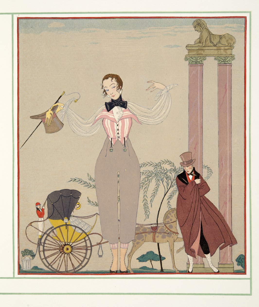 Mademoiselle de Maupin، من حانة Personages de Comedie. 1922 (طباعة الاستنسل) بواسطة جورج حلاق