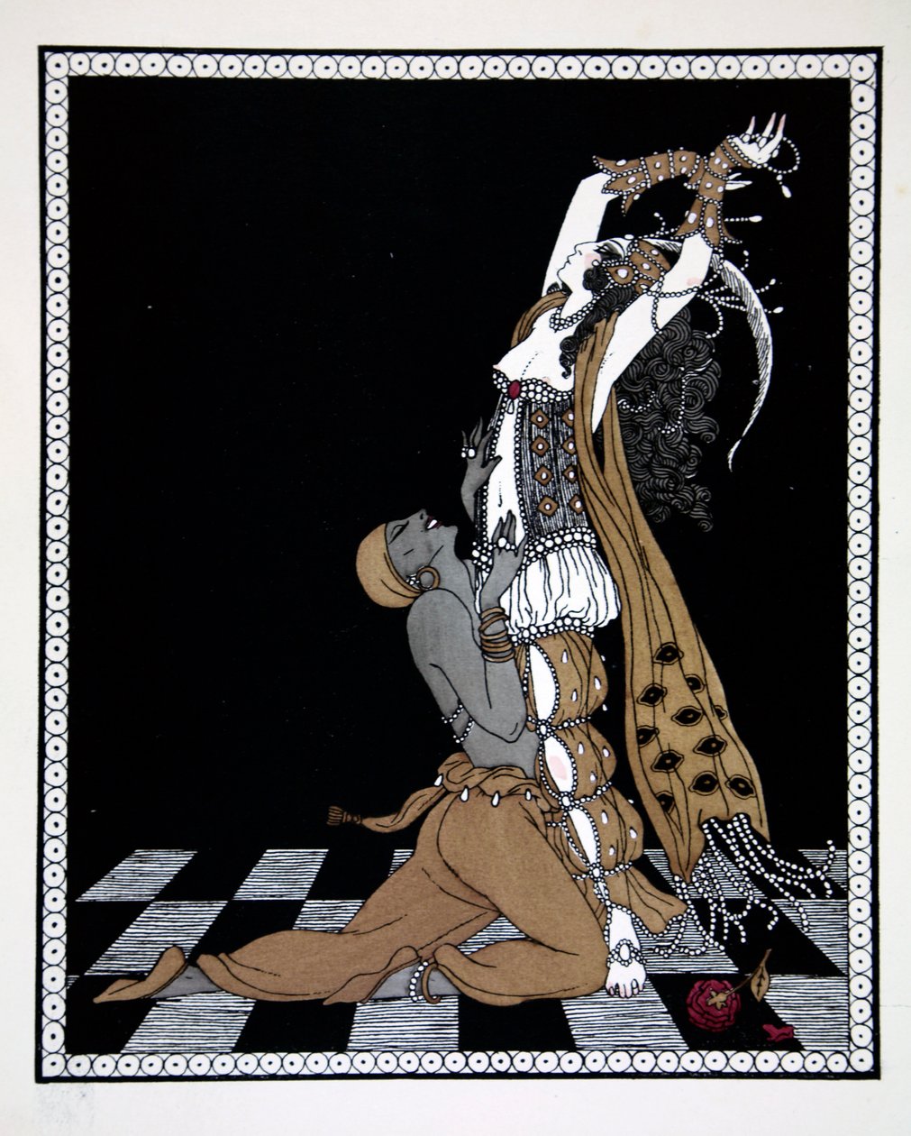 شهرزاد ، من سلسلة "تصاميم على رقصات فاسلاف نيجينسكي" (1889-1950). جورج باربييه (1882-1932) ، طباعة بوشوار بواسطة جورج حلاق