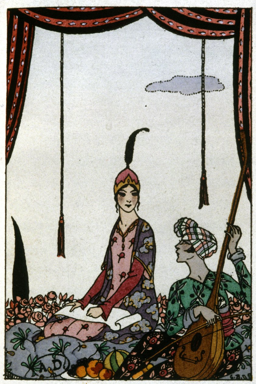 ملكة سبأ ، ج. 1920 (رسم توضيحي) بواسطة جورج حلاق