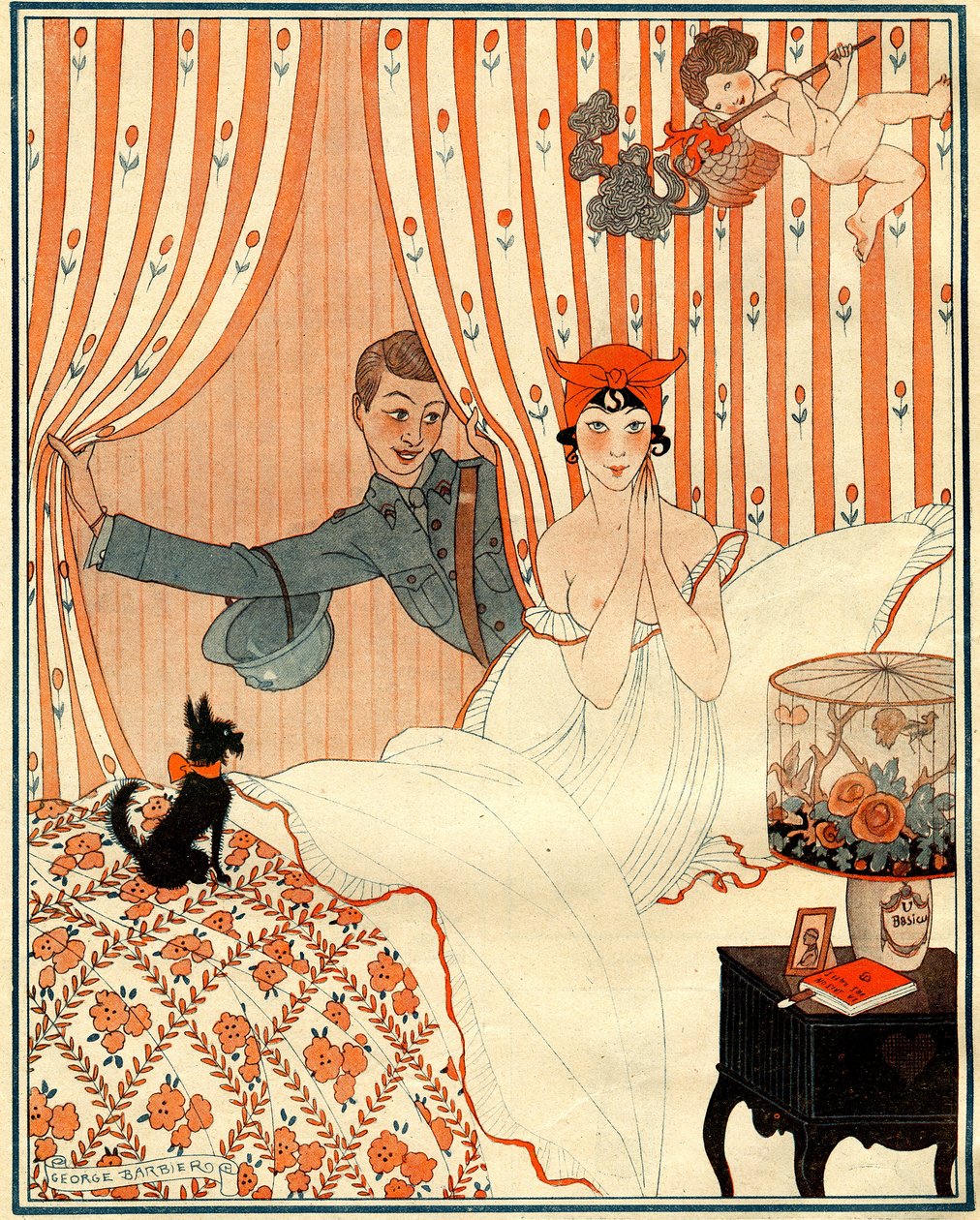 العودة غير المخطط لها ... أو المنبه - رسم توضيحي من La Vie Parisienne بواسطة جورج حلاق