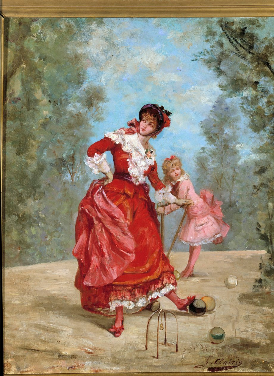 لعبة الكروكيه. لوحة لجورج جول فيكتور كليرين (1843-1919) بواسطة جورج كليرين