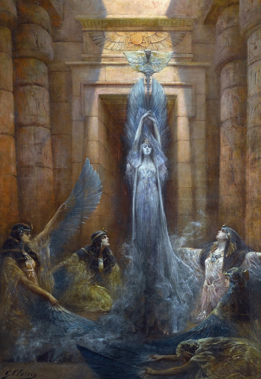نيث (أو نيت) - The Godess Neith p - لوحة لجورج كليرين (1843-1919) ، - زيت على قماش بواسطة جورج كليرين