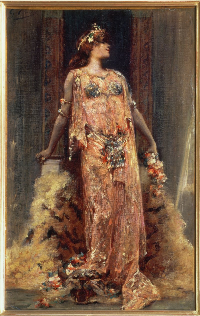 سارة برنهاردت (1844-1923) في دور كليوباترا بواسطة جورج كليرين