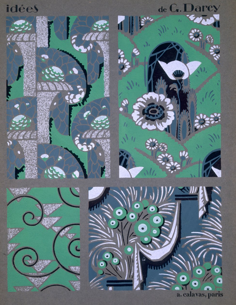 تصميم ورق الحائط من "Idees" c1925. بواسطة جورج دارسي