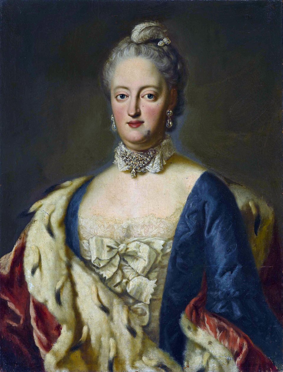 ماري آن جوزيف دي بافيير - الدوقة ماريا آنا جوزيفا من بافاريا (1734-1776) ، مارغرافين من بادن بادن - جورج ديسماريس (1697-1776). زيت على قماش - الأبعاد: 80.5 × 61.5 سم مجموعة خاصة بواسطة جورج ديسماريس