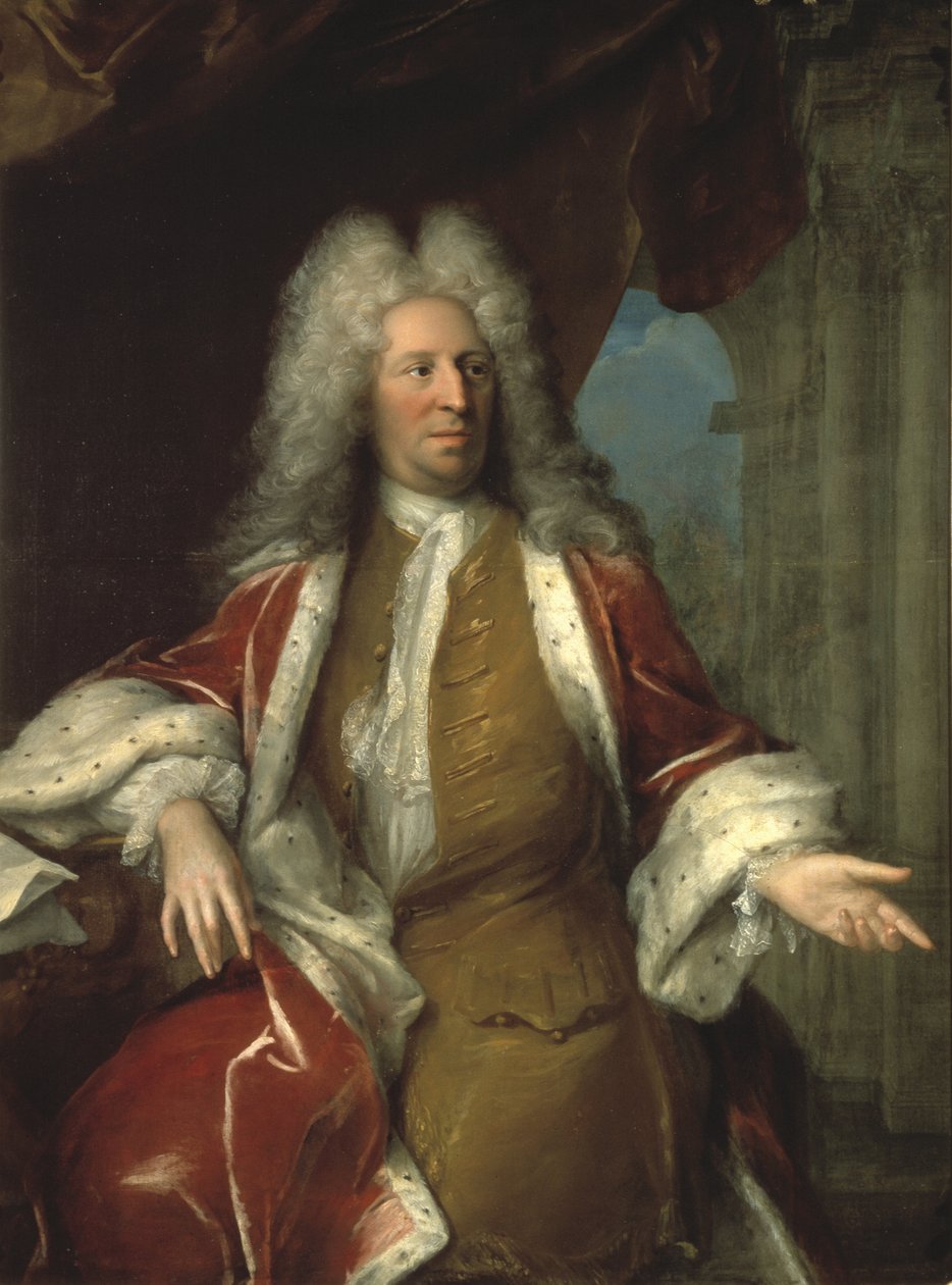 Nicodeme Tessin الأصغر ، مهندس معماري سويدي - الكونت نيقوديموس تيسين الأصغر (1654-1728) ، بقلم ديسماريس ، جورج (1697-1776). زيت على قماش بواسطة جورج ديسماريس