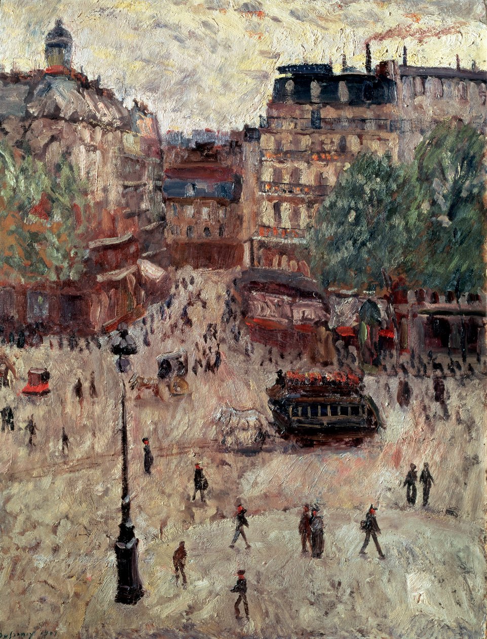 ساحة في باريس ، 1907. بواسطة جورج ليون دوفريني