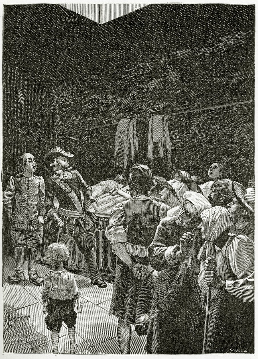 La Morgue - توضيح من Han d&39;Islande ، القرن التاسع عشر (نقش وزن الجسم) بواسطة جورج ماري روشجروس