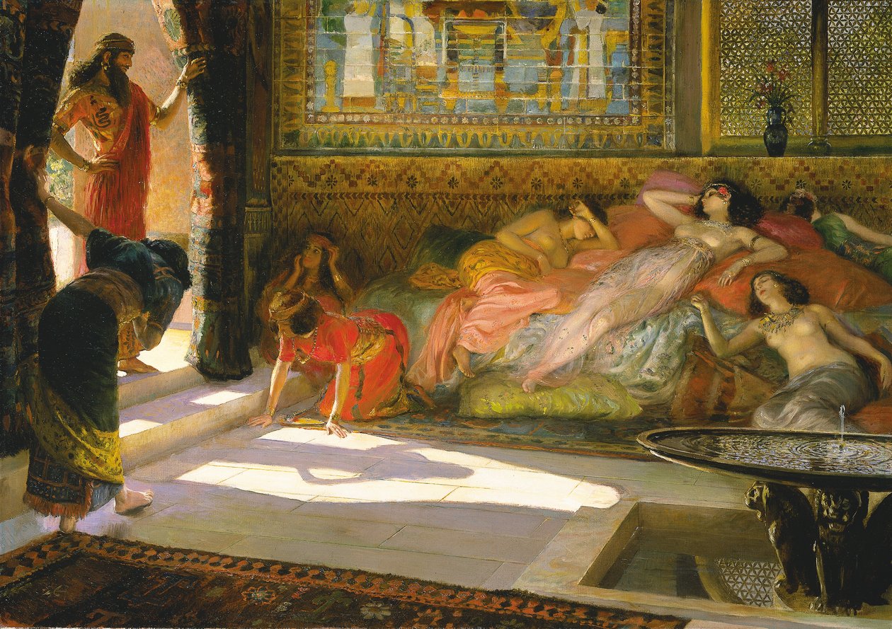 وصول جديد إلى الحريم ، طيبة ، الأسرة 18 ، حوالي 1890 بواسطة جورج ماري روشجروس