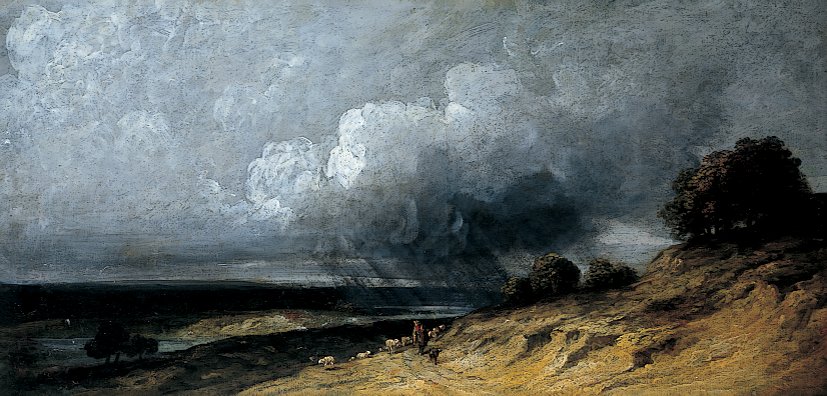 العاصفة فوق مونمارتر ، 1763 - 1843 (زيت على ورق) بواسطة جورج ميشيل