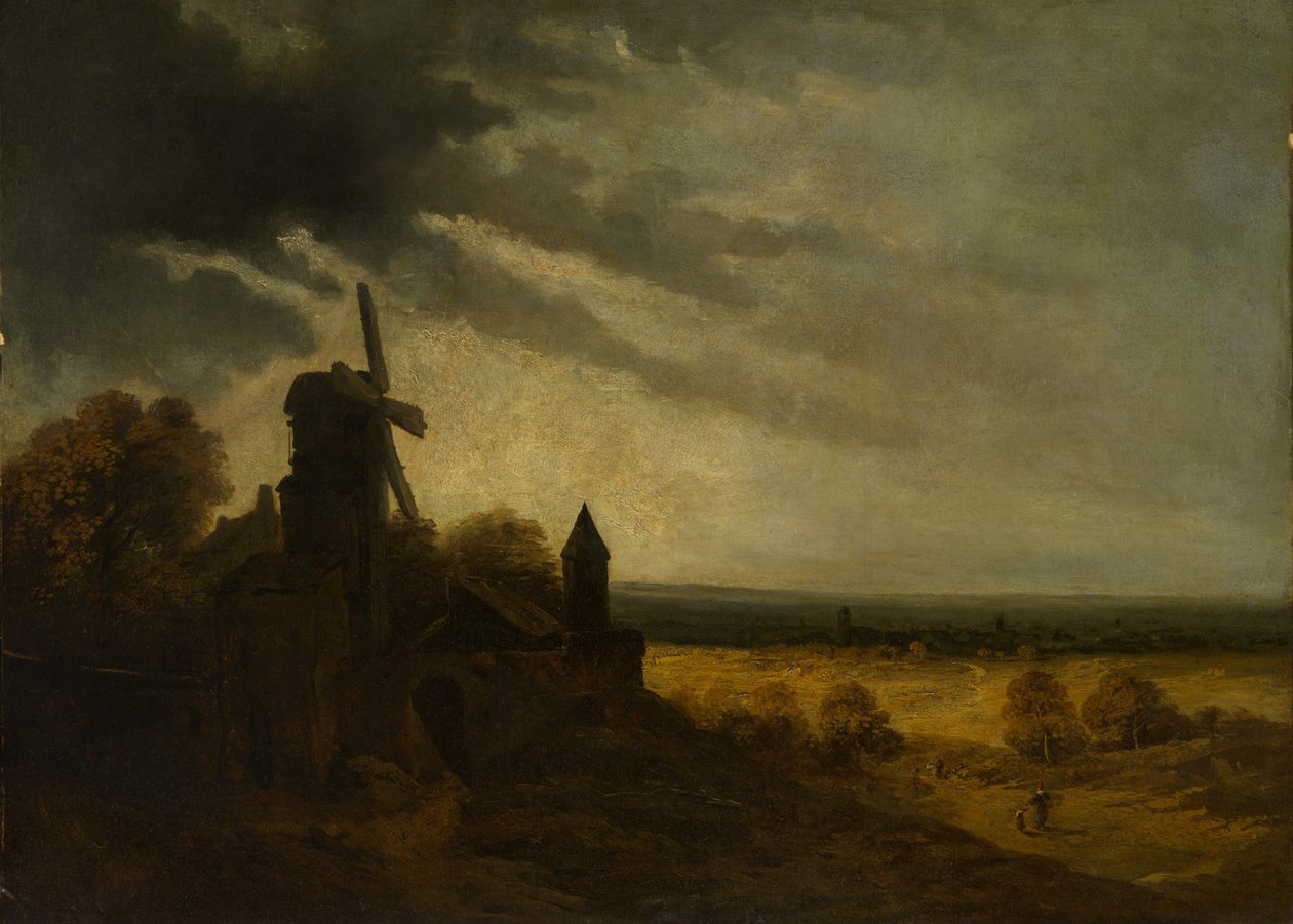 طاحونة مونمارتر ، ربما كاليفورنيا. 1820. بواسطة جورج ميشيل