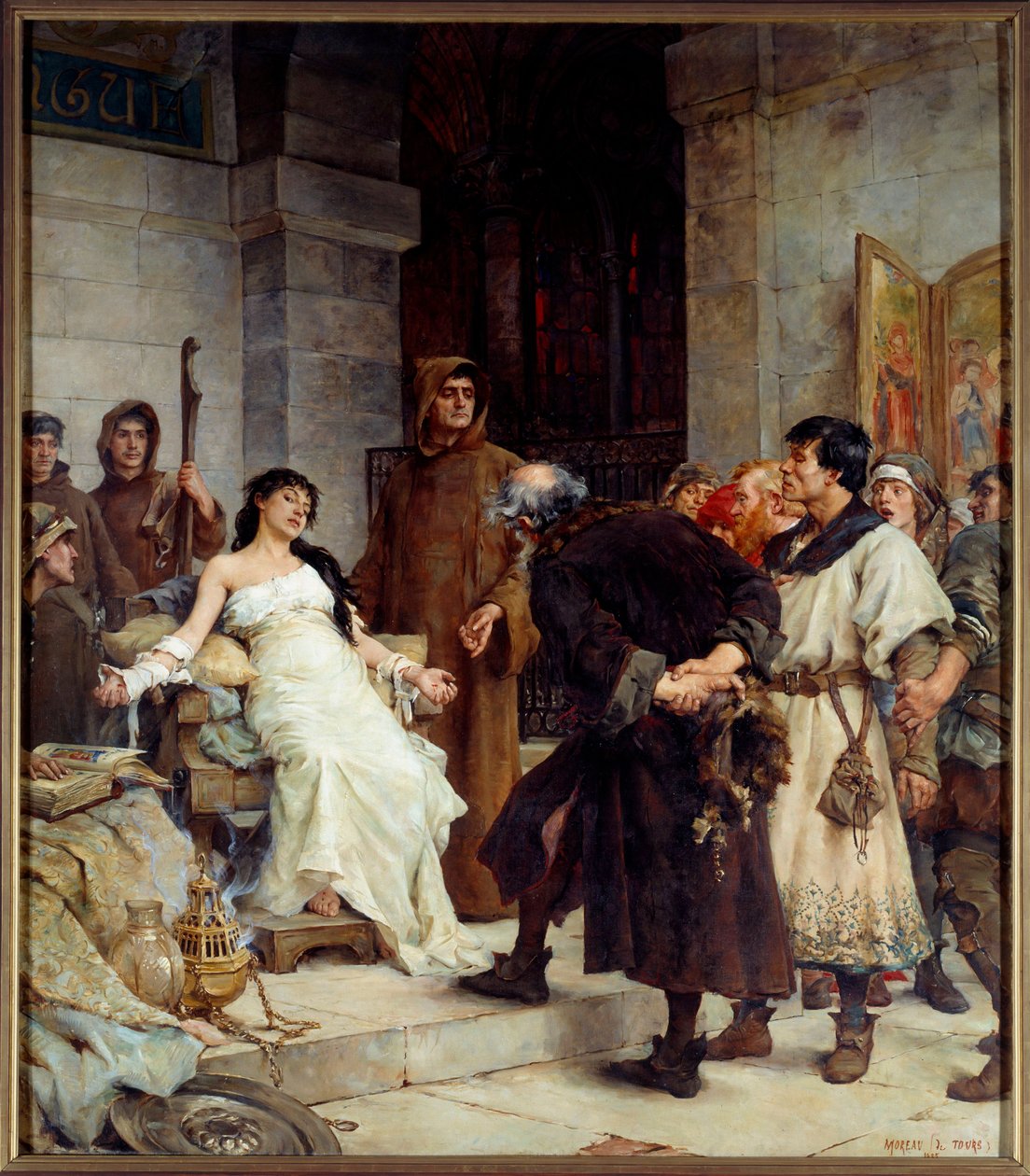 وصمة العار في العصور الوسطى لوحة لجورج موريو دي تورز (1848-1901) 1885 صن. 2،6 × 3 م متحف الفنون الجميلة في نانت بواسطة جورج موريو دي تورز