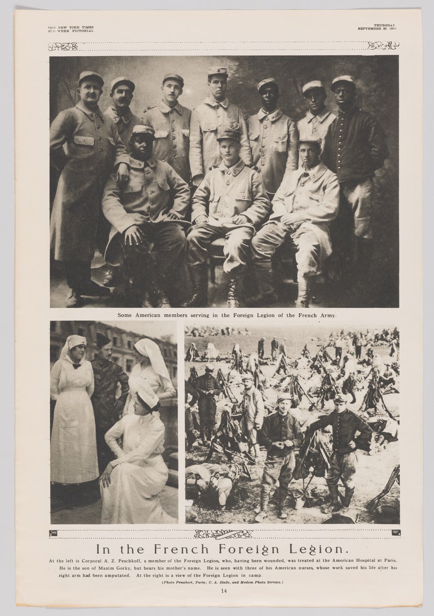 في الفيلق الأجنبي الفرنسي ، 30 سبتمبر 1915 بواسطة جورج بينابيرت