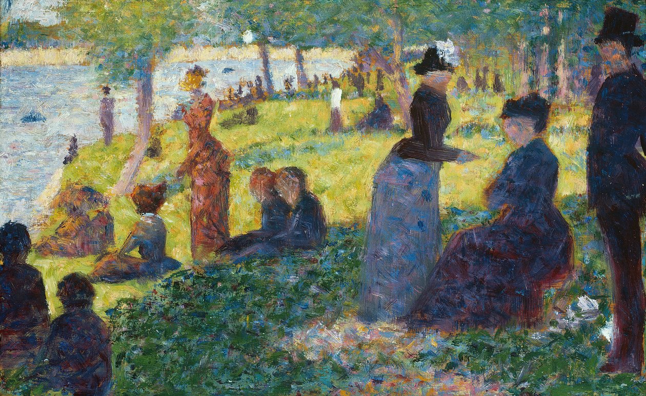 رسم زيتي لـ La Grande Jatte ، ١٨٨٤. بواسطة جورج بيير سورات