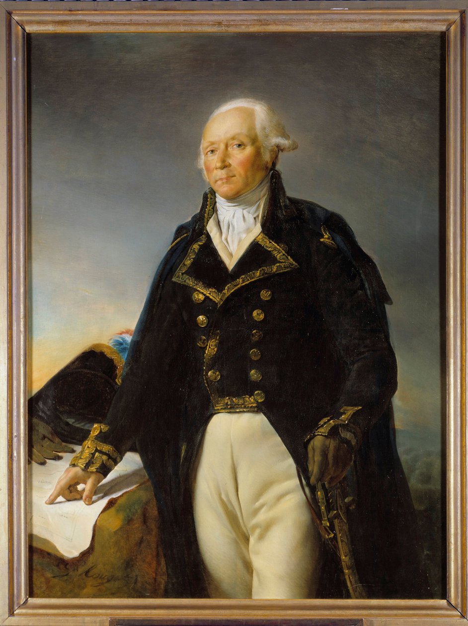 صورة لفرانسوا كريستوف كيلرمان (1735-1820) ، دوق فالمي ، القائد العام لجيش موزيل لوحة لجورج روجيه (1784-1869) 1792 قاتمة. 1،35 × 1 م بواسطة جورج روجيت