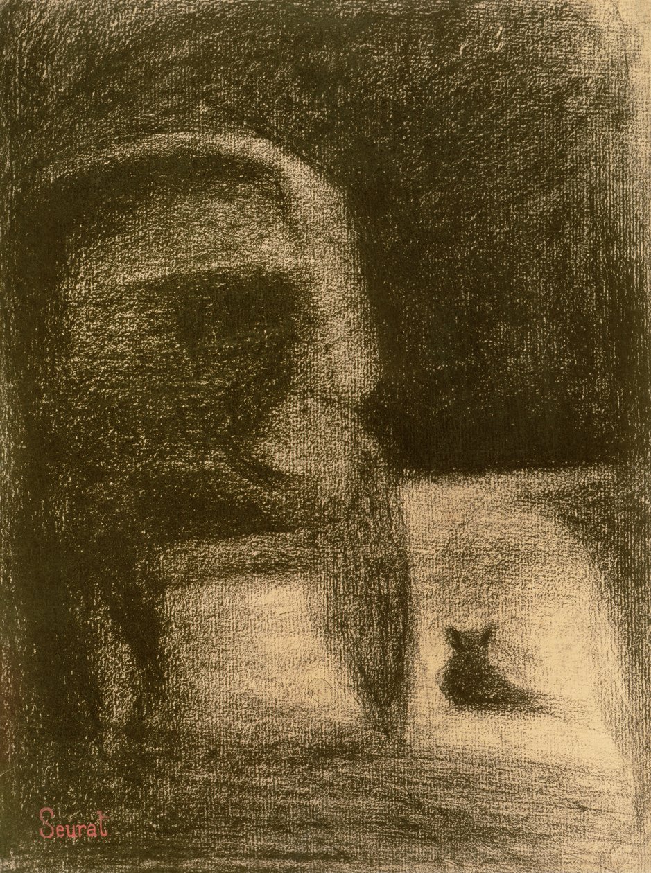 Carriage and Dog، c.1882-84 (Conté crayon on paper) بواسطة جورج سورات