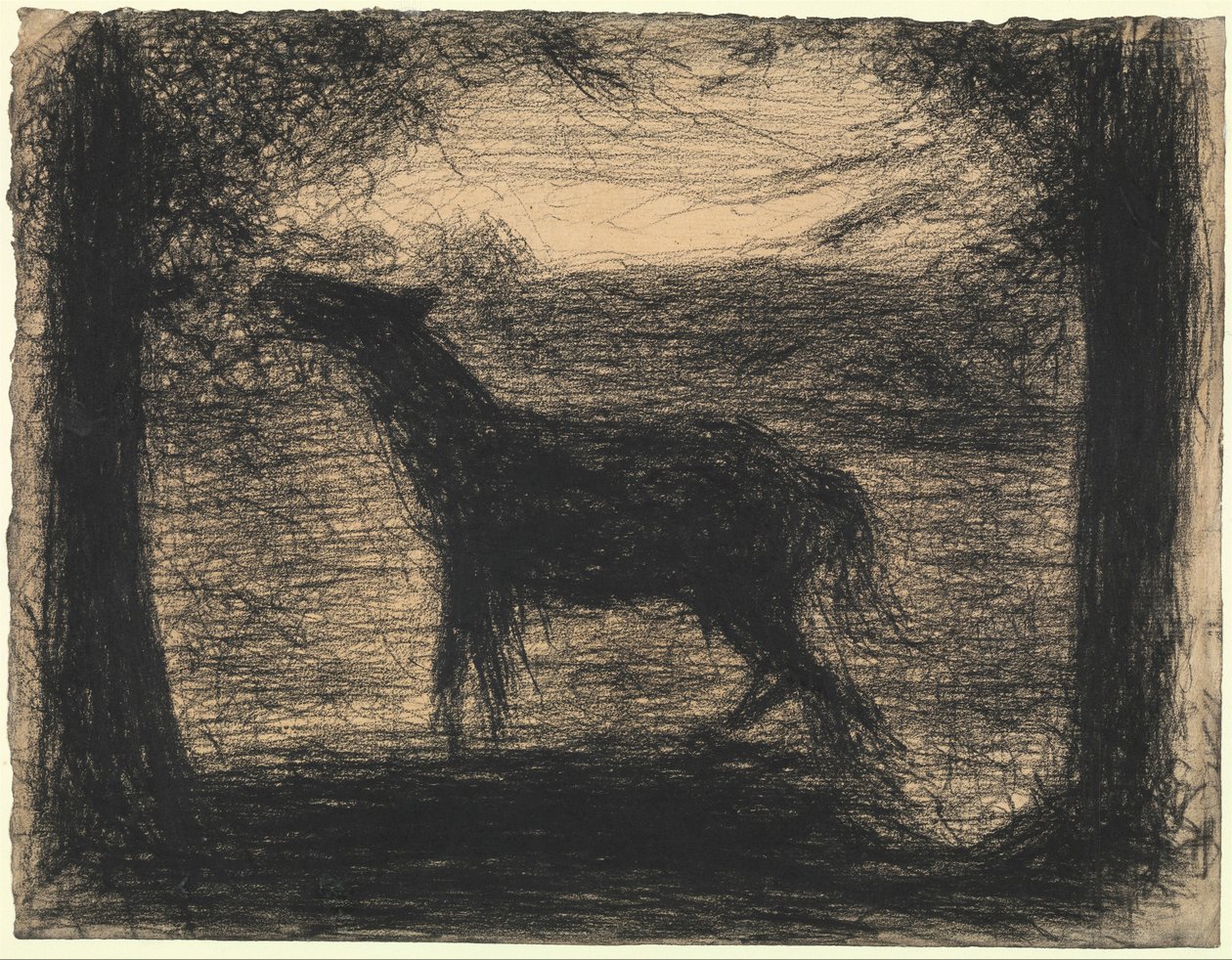 المهر (Le Poulain) ، 1882-83 (قلم حكاية خرافية على ورق مسدود) بواسطة جورج سورات