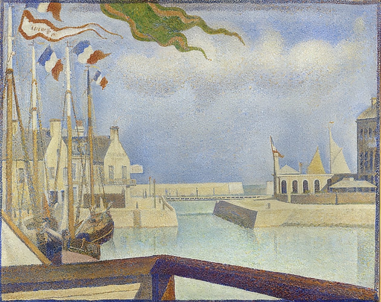 Sonntag in Port-en-Bessin (Port-en-Bessin ، أحد الأحد). 1888 بواسطة جورج سورات