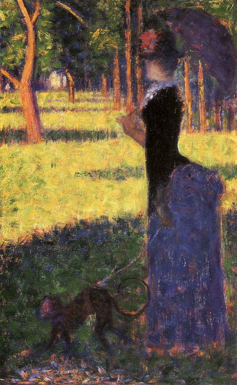 دراسة لـ La Grande Jatte: Woman with a Monkey ، 1884 بواسطة جورج سورات