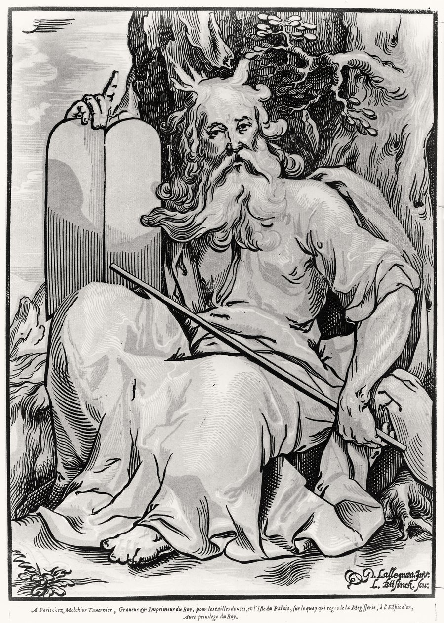موسى ، محفور من قبل لودفيج بوسنك (c.1590 بعد عام 1630) بواسطة جورج بعد Lallemand
