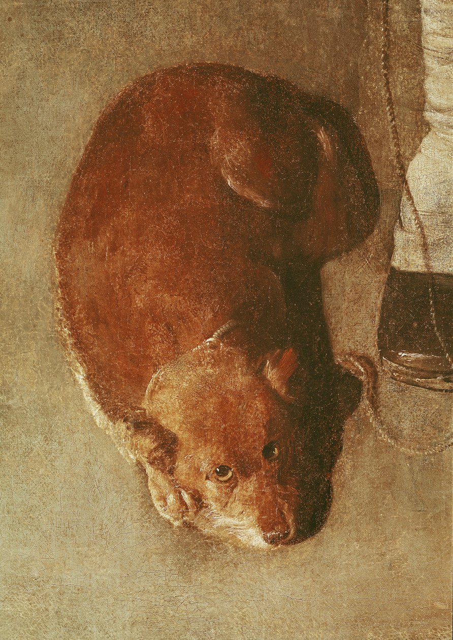 لاعب Hurdy Gurdy مع كلبه ، c.1620 (التفاصيل) (انظر أيضًا 67918) بواسطة جورج دي لا تور