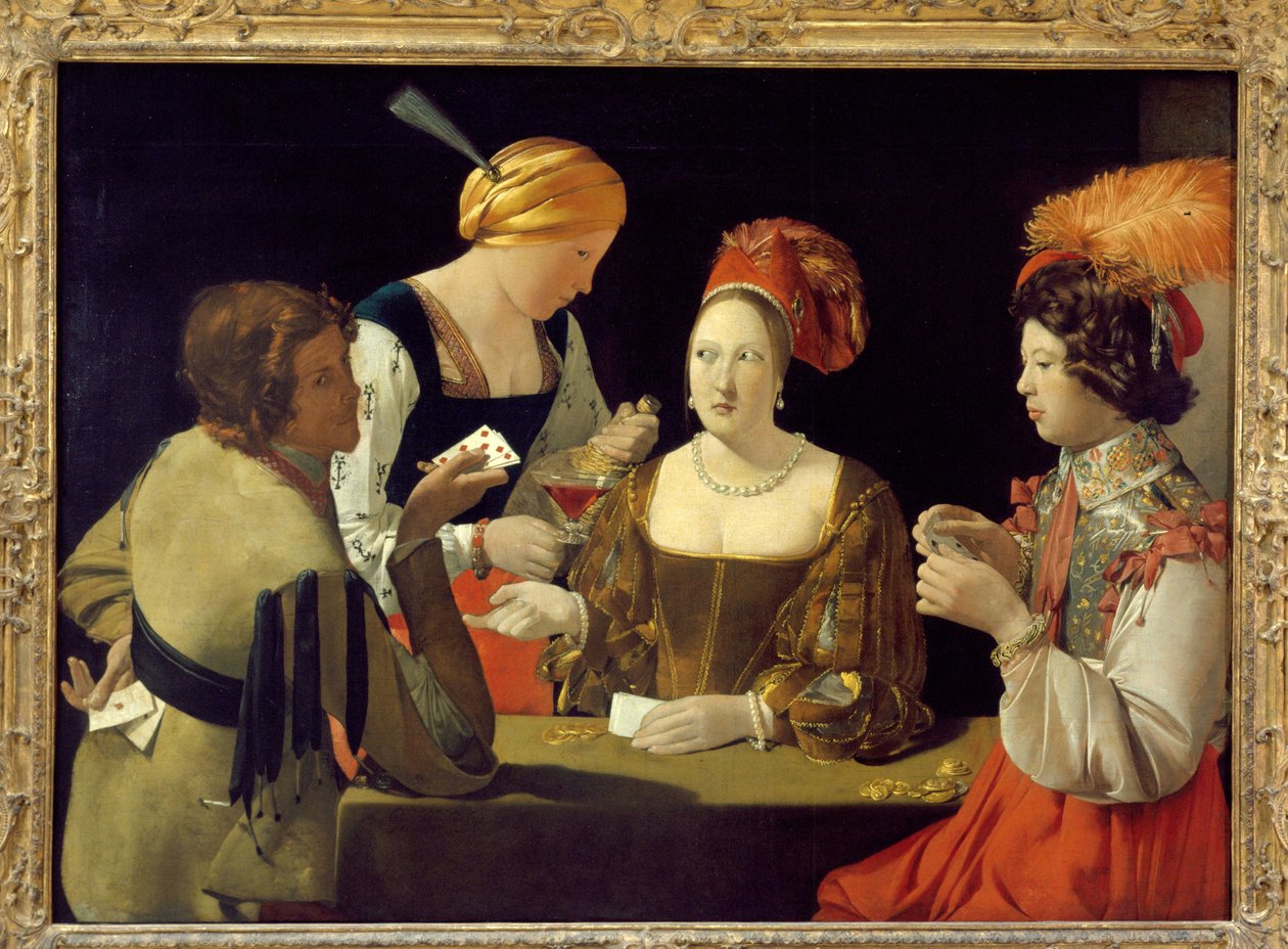 Le Cheeur à l'ace de carreau - بقلم جورج دو لا تور ، متحف اللوفر ، ج .1635 بواسطة جورج دي لا تور