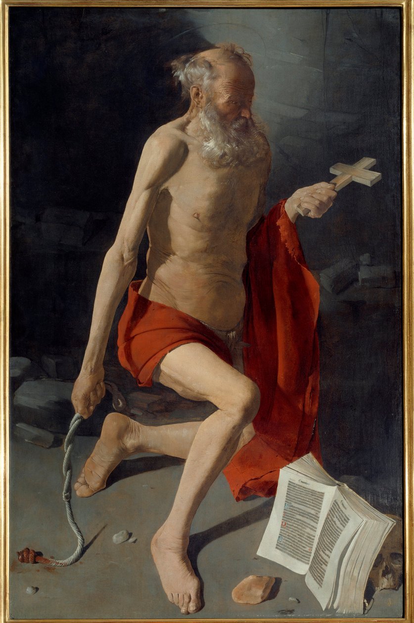 القديس جيروم. لوحة لجورج دو لا تور (1593-1652) بواسطة جورج دي لا تور