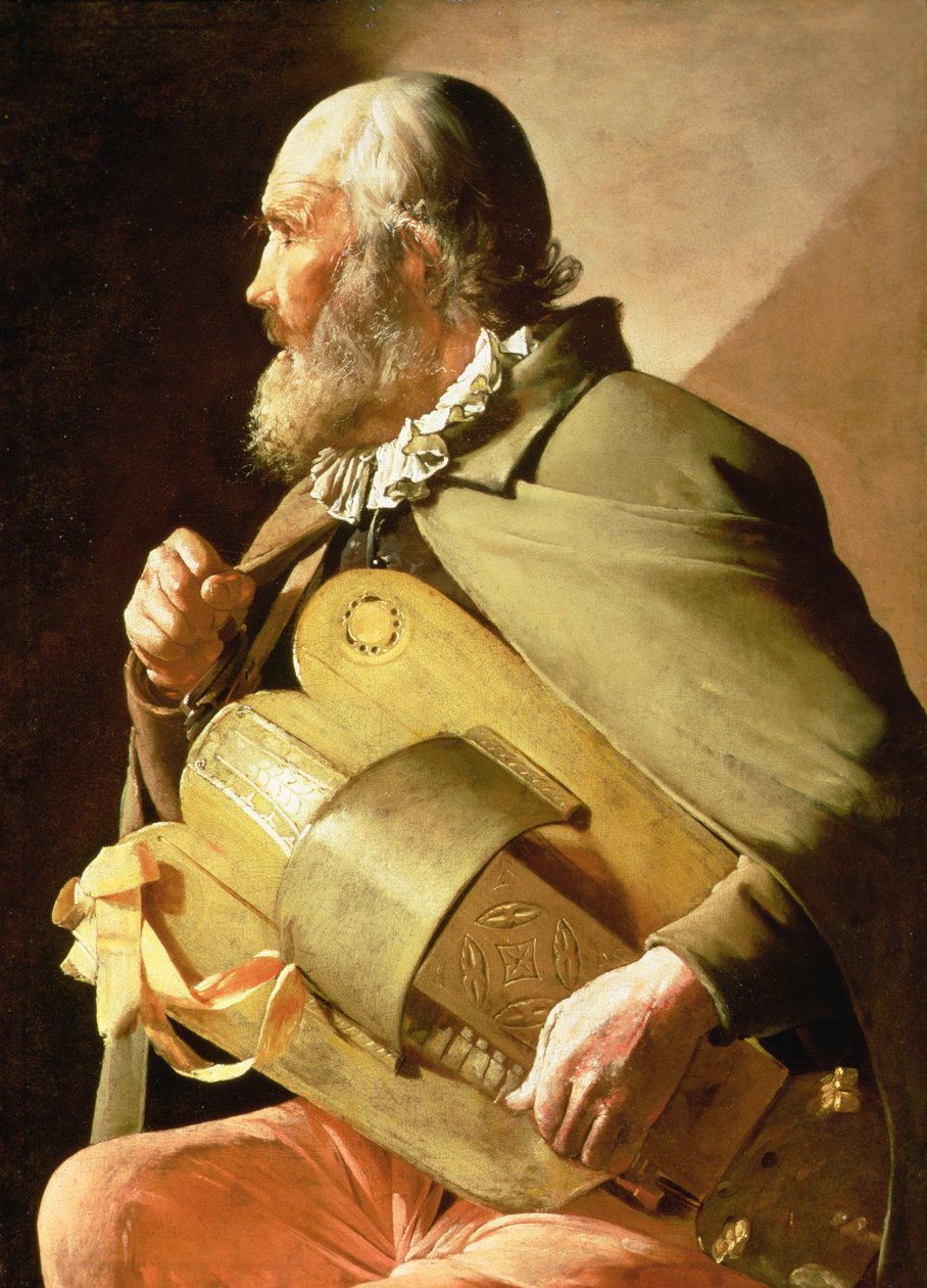 The Blind Hurdy Gurdy Player (زيت على قماش) بواسطة جورج دي لا تور
