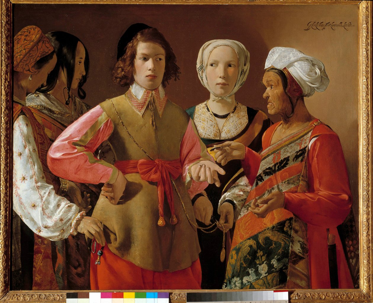 لوحة العراف لجورج دو لا تور (1593-1652) حوالي 1630 ، صن. 1،01x1،23 م نيويورك. متحف متروبوليتان بواسطة جورج دي لا تور