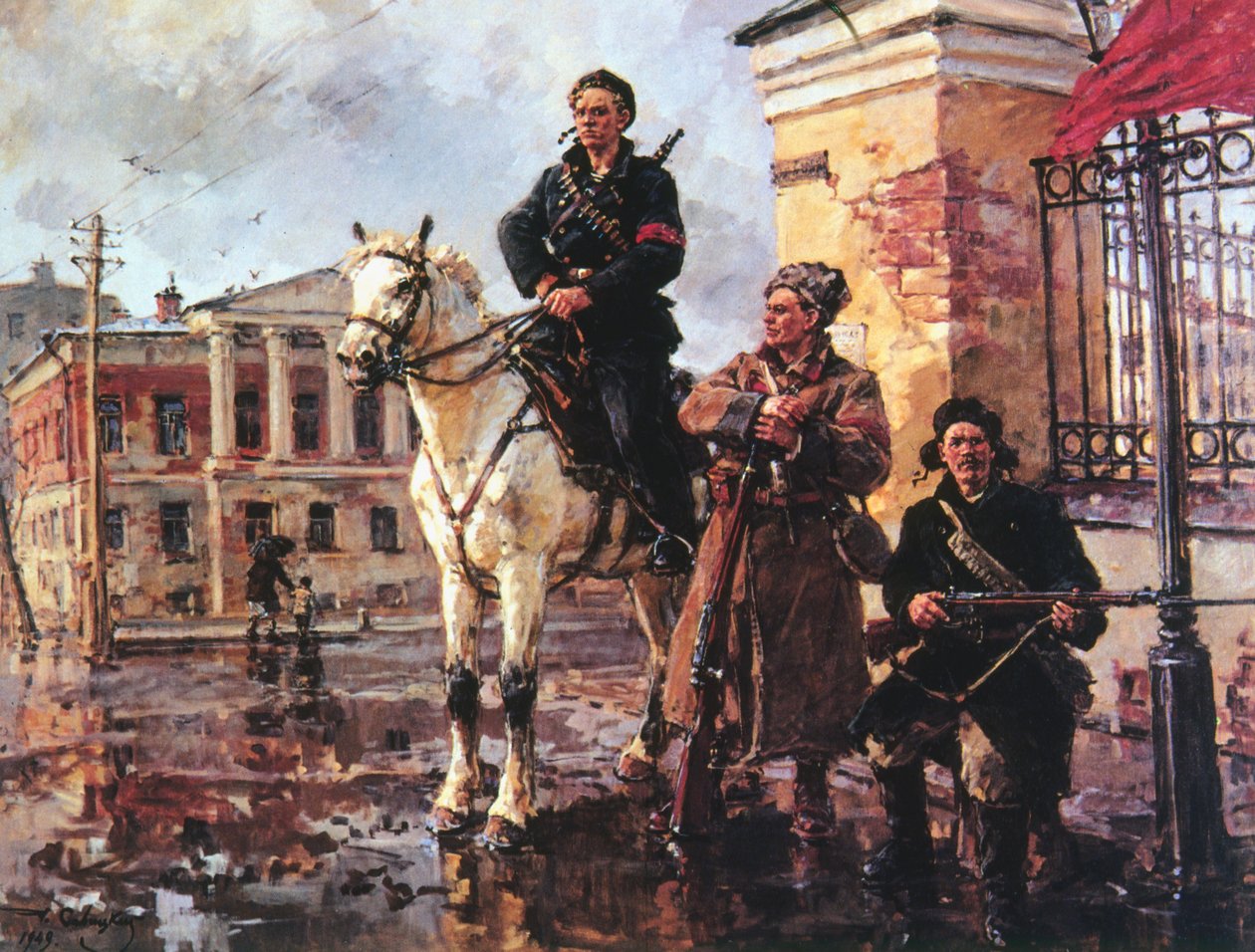 "الأيام الأولى لثورة أكتوبر" ، روسيا ، 1917 ، 1949 بواسطة جورجي سافيتسكي