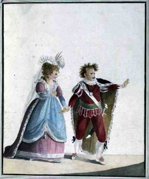 جون إدوين (1749-90) وسارة سيدونز (1755-1831) (ألوان مائية على الورق) بواسطة جورجيانا جين كيت