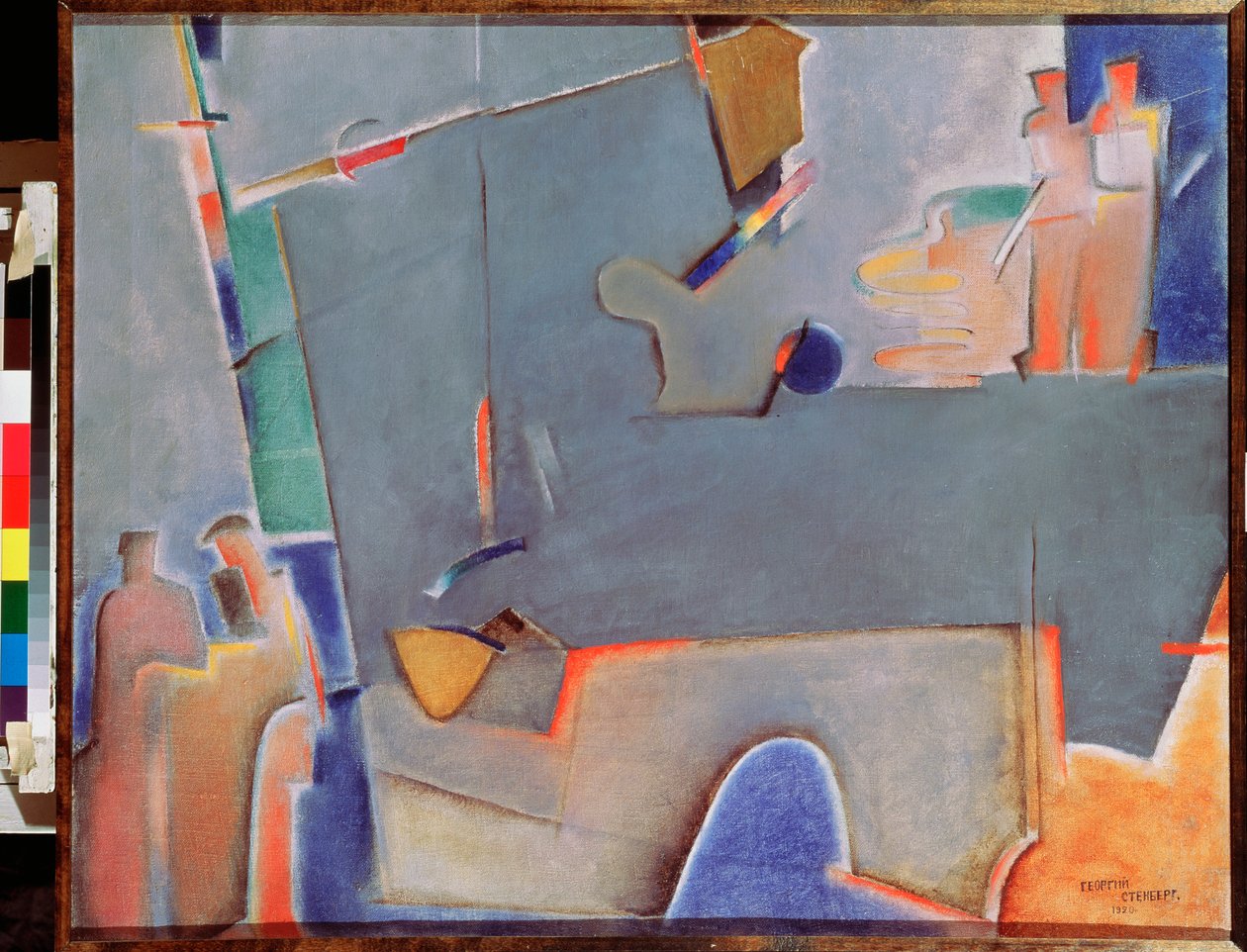 رافعة الرفع - لوحة رسمها جورجي أفغوستوفيتش ستينبرغ (1900-1933) ، زيت على قماش بواسطة جورجي Avgustovich Stenberg