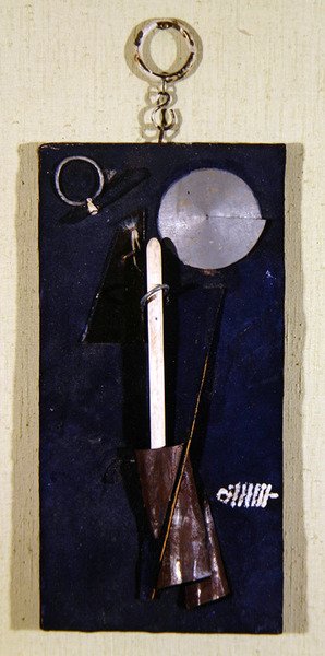 بحار روسي (تكوين مجردة) ، حوالي عام 1920 (وسائط مختلطة على لوح خشبي) بواسطة جورجي (دائرة) ستينبرغ