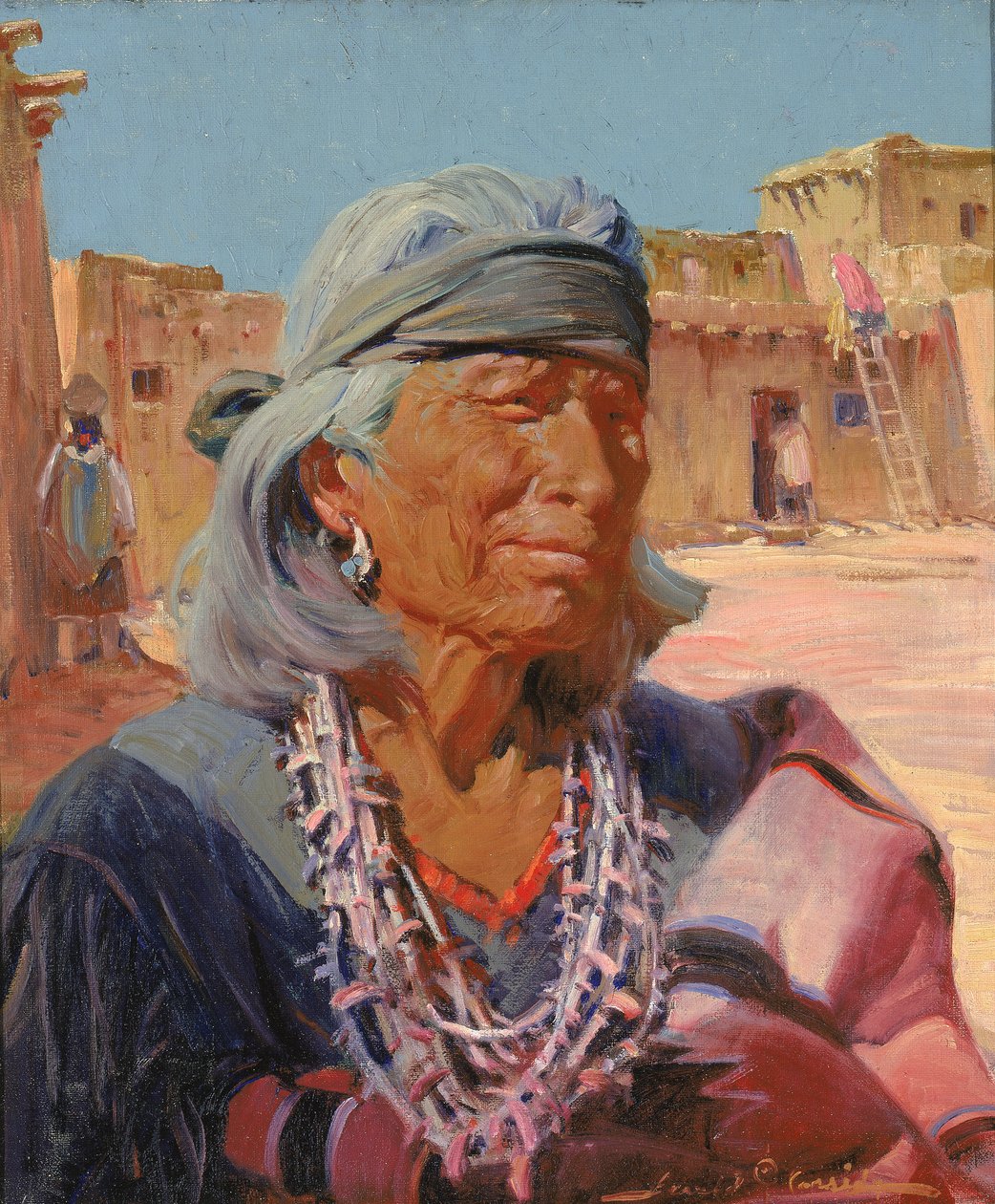 رجل عجوز من Zuni ، الكاهن الأكبر Cacique ، 1924. بواسطة جيرالد كاسيدي