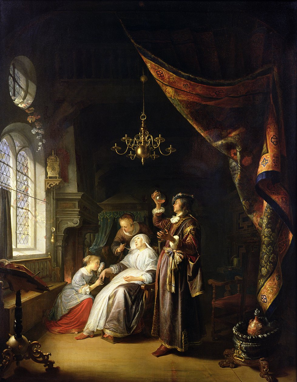 المرأة Dropsical ، c.1663 بواسطة جيريت دو