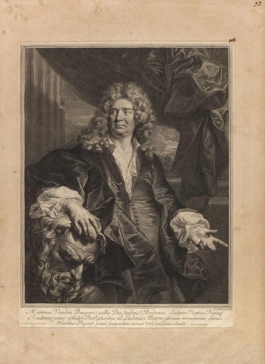 مارتينوس فاندين بوجارت [Martinus Vanden Baugart gallis Des Jardins Bredanus، Sculptor Regius] بواسطة جيرارد إديلنك