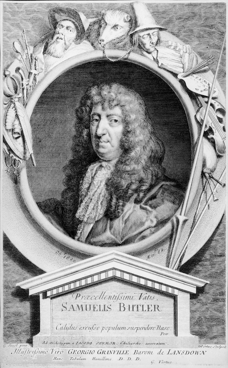 صموئيل بتلر (1612-1680) ، منقوش بواسطة Vertue بواسطة جيرارد سويست