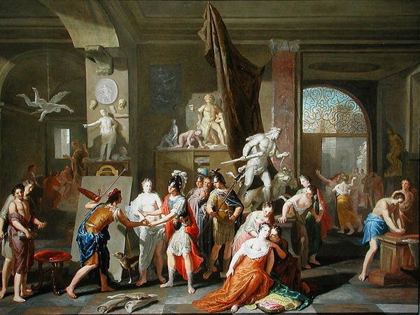 يرسم Apelles Campaspe (زيت على لوح) بواسطة جيرارد هويت