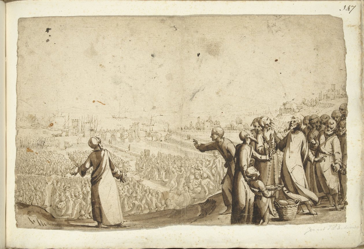 المسيح يغذي الجموع بواسطة جيرارد تير بورش (أنا)